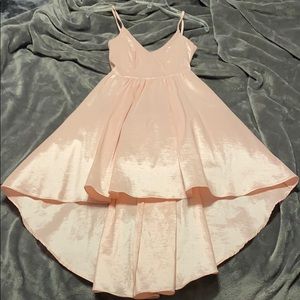 Pink Tulle High Low Dress